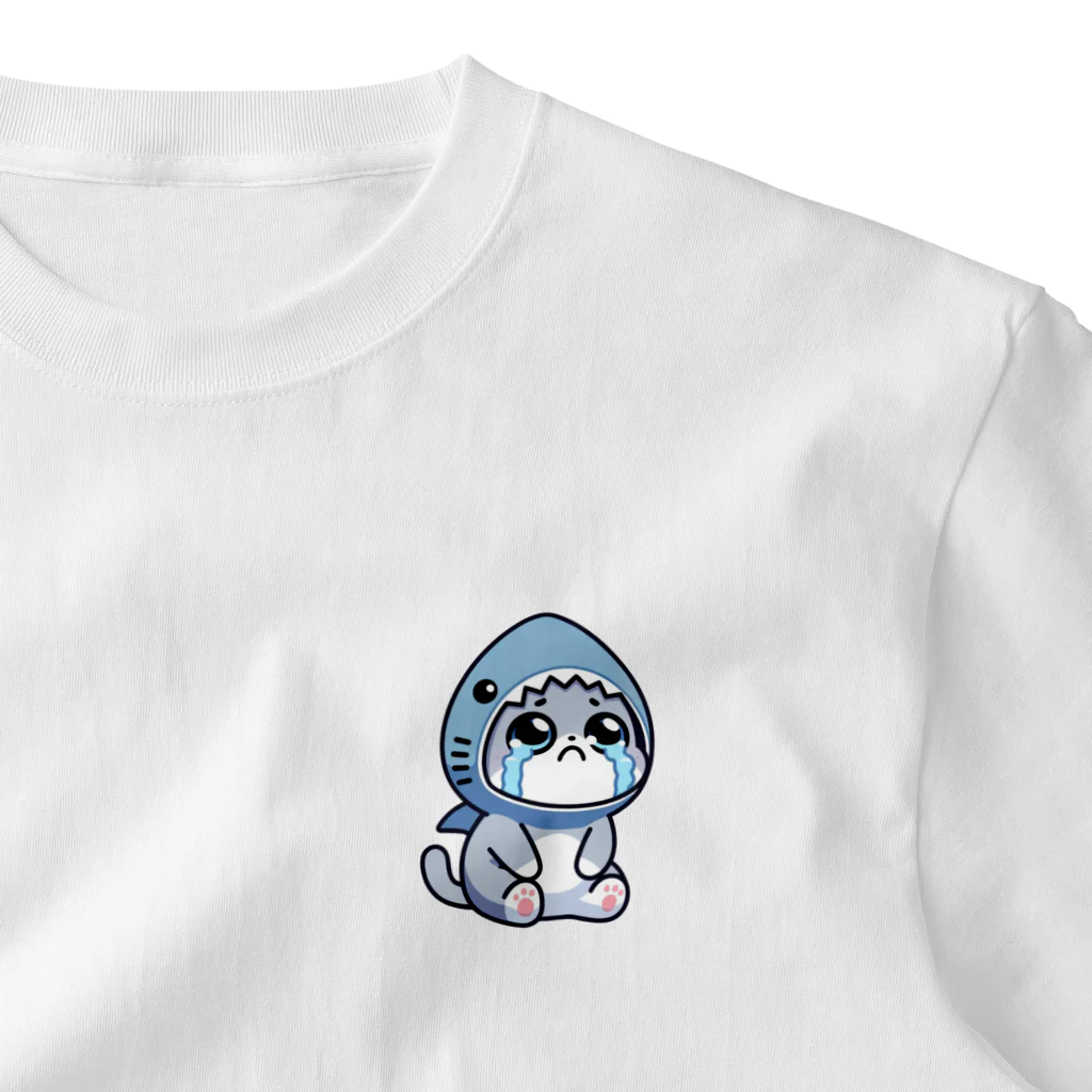 きぐるみあにまるず！の泣き虫きぐるみネコ ワンポイントTシャツ