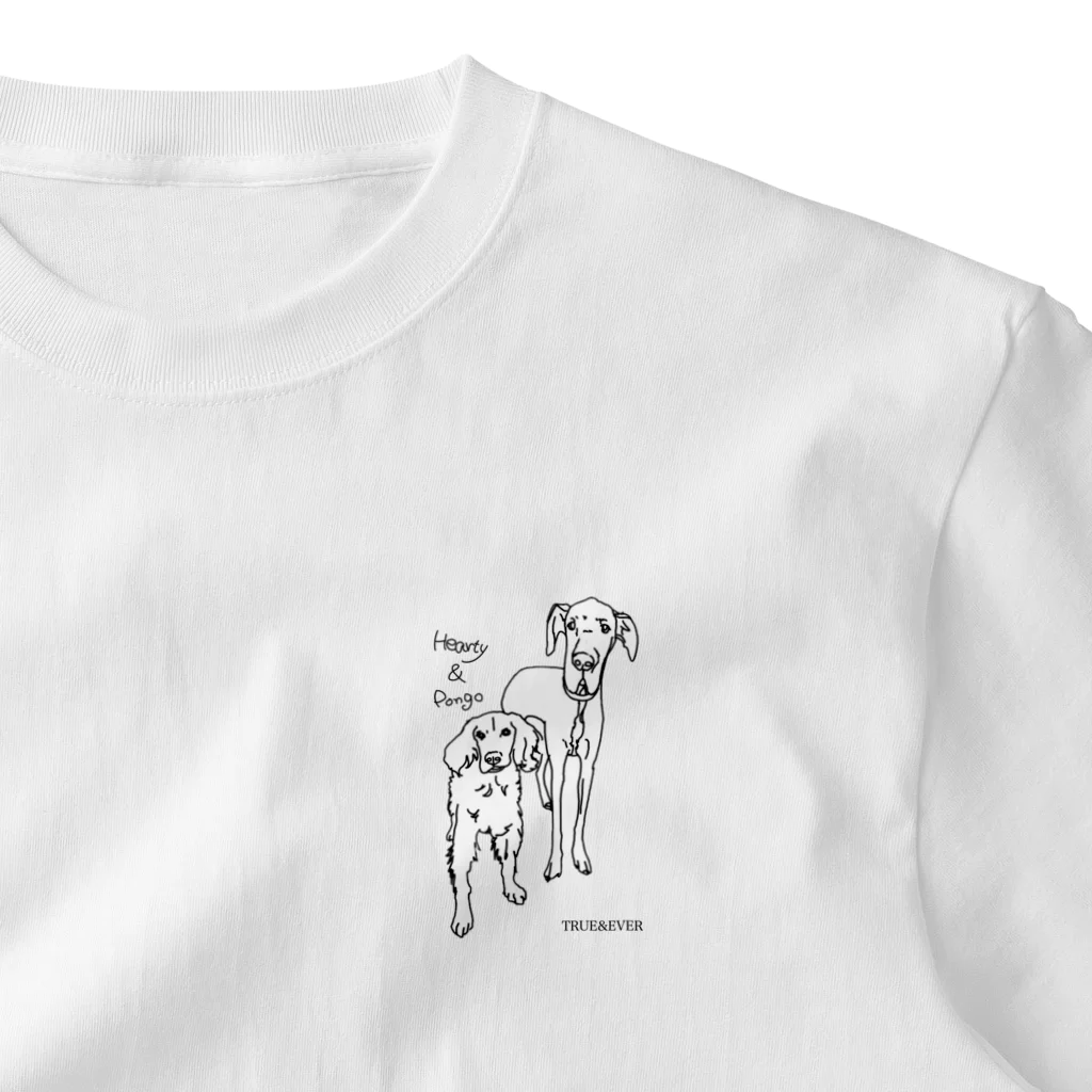 TrueMyLoveのうちの子オーダーTシャツ_Hearty&Pongo ワンポイントTシャツ