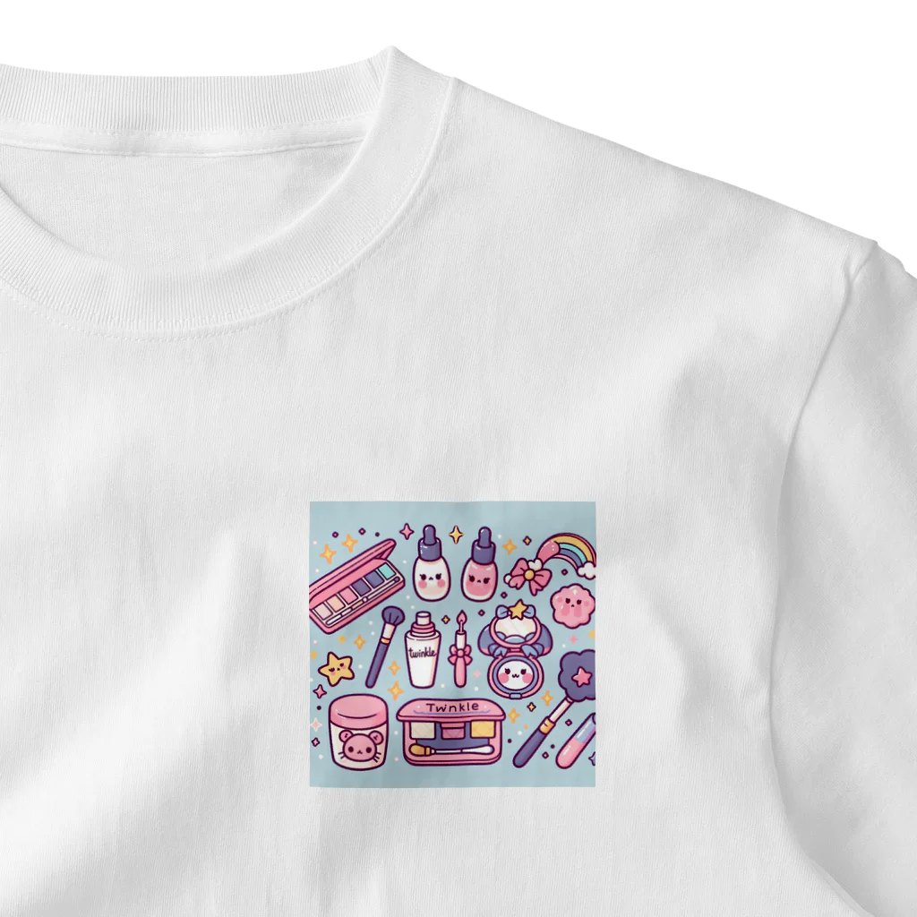 Creative Canvas-くリエイティブキャンバスの化粧品　かわいい ワンポイントTシャツ