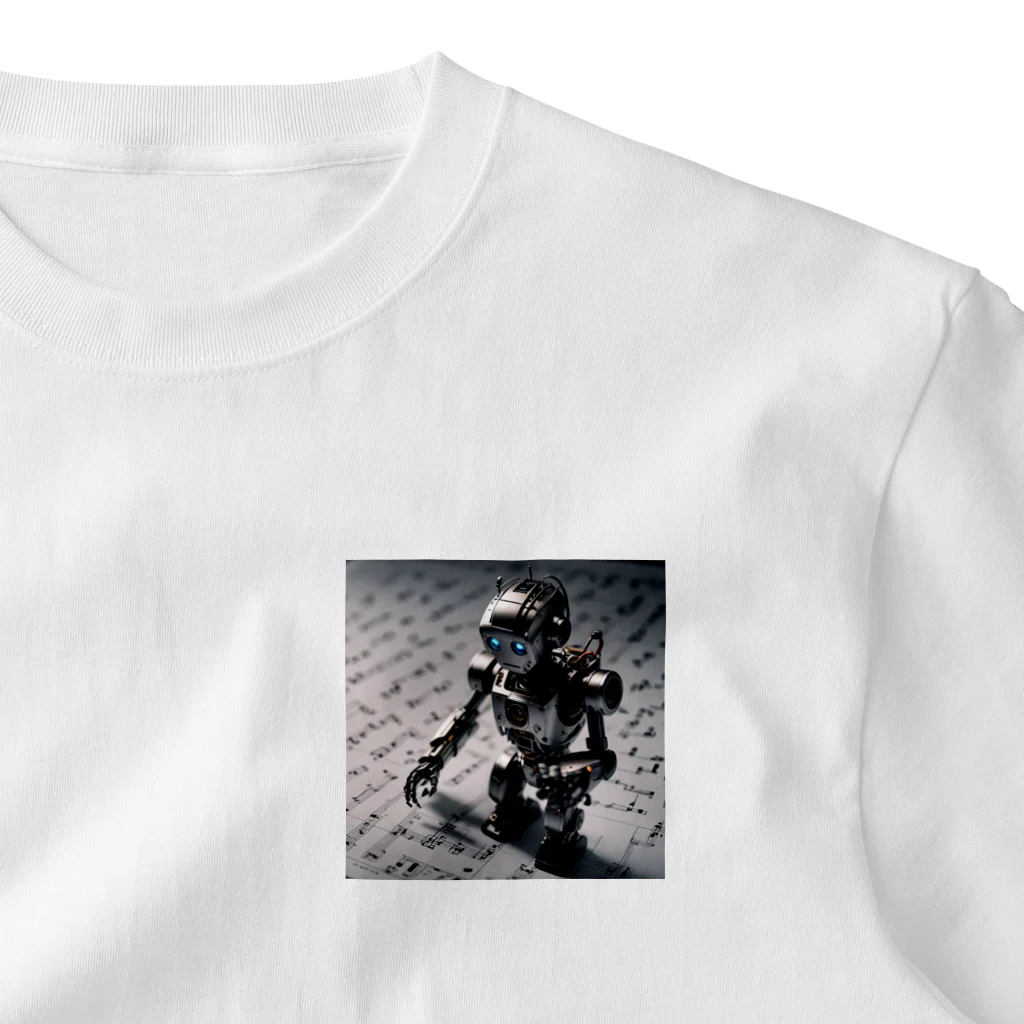 Yuelの作曲ロボット ワンポイントTシャツ