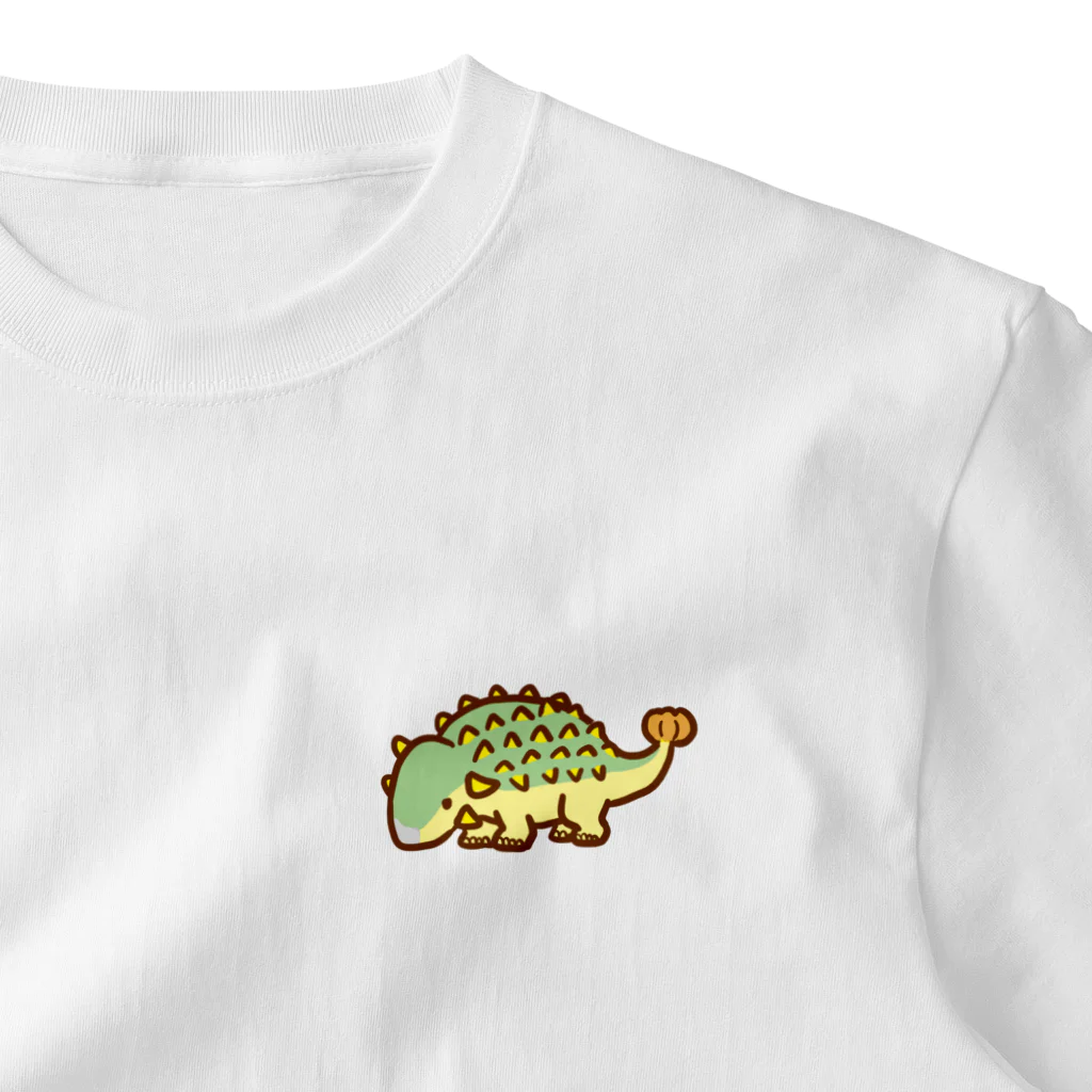 チーコのかわいいアンキロサウルス ワンポイントTシャツ