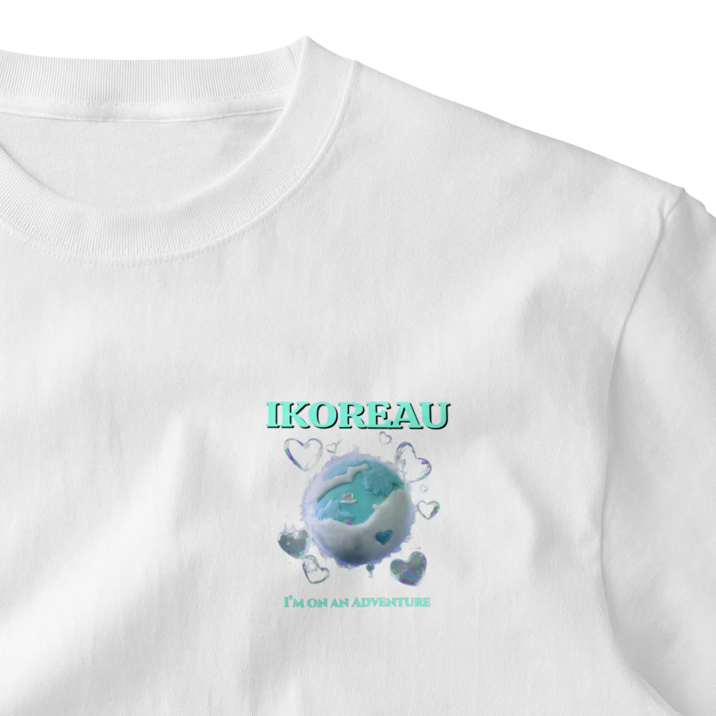 I Korea UのI Korea U ふわふわティファニーブルー ワンポイントTシャツ