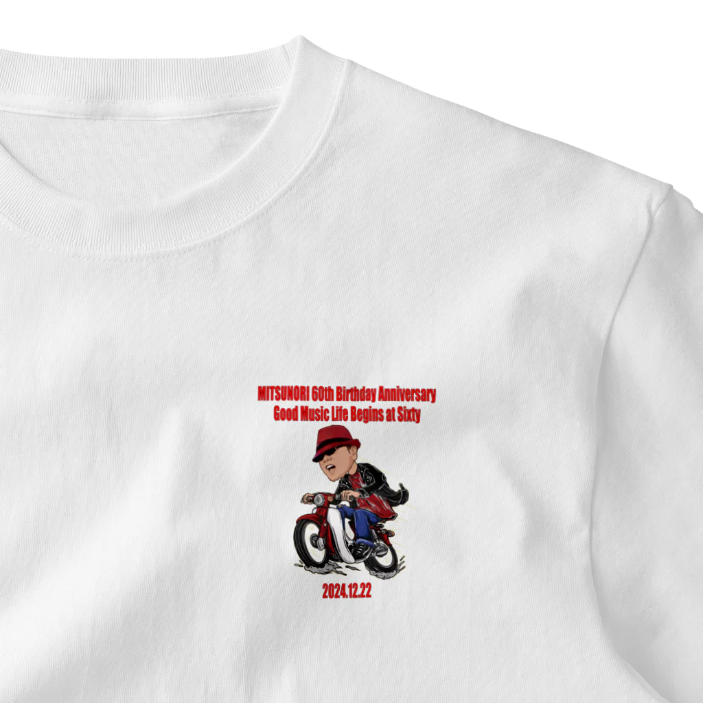 MITSUNORI OFFICIAL SHOPのMITSUNORI 還暦記念デザイン Bike-B ワンポイントTシャツ
