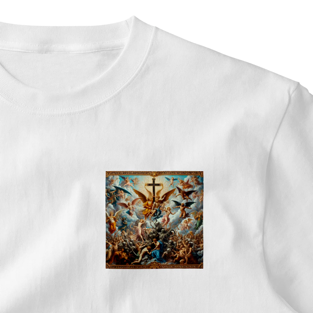 BabylonChannel 🎨 ✝️ ❤️‍🔥の天使と悪魔最終決戦 ワンポイントTシャツ