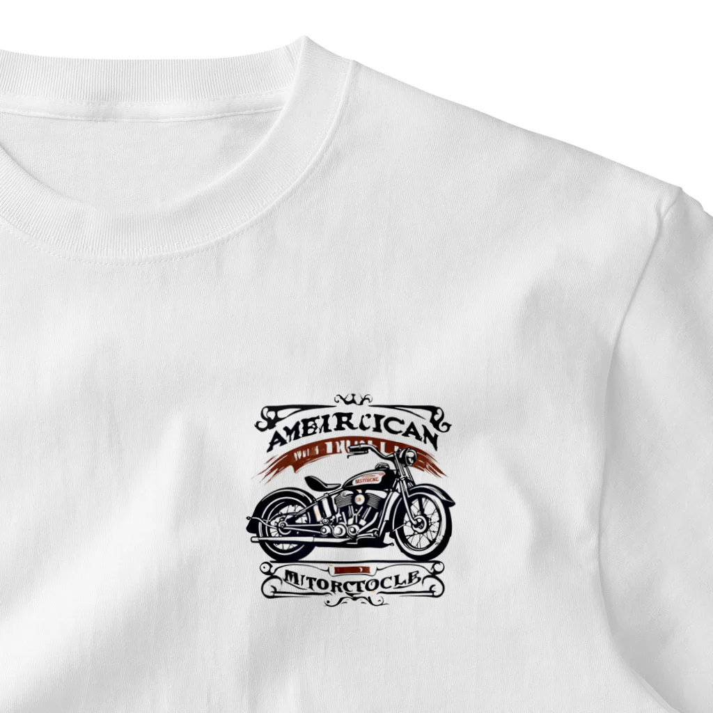 男前ショップのアメリカンビンテージバイク ワンポイントTシャツ