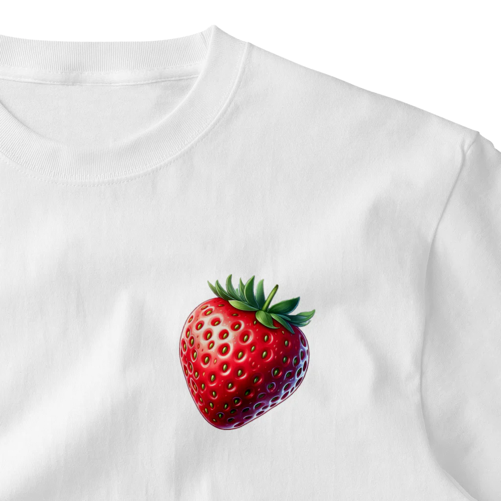 strawberry168のイチゴ柄 ワンポイントTシャツ