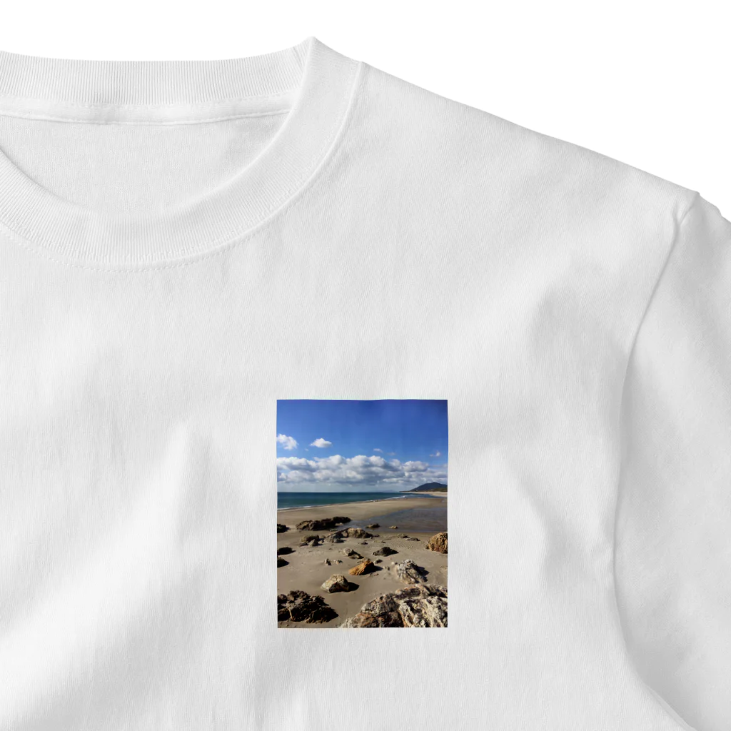 G-EICHIS_Groupの夏の海岸 ワンポイントTシャツ