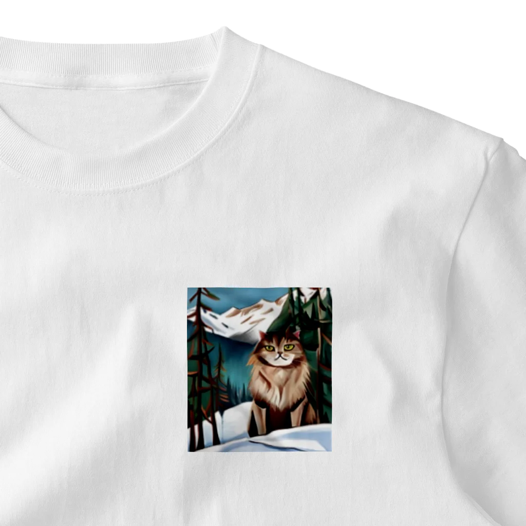 Ppit8のI live in Snow Mountain. ワンポイントTシャツ