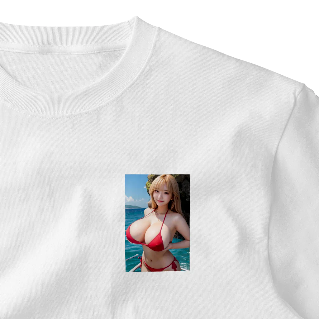 デジタル美女アートのAI美女グラビア10 ワンポイントTシャツ