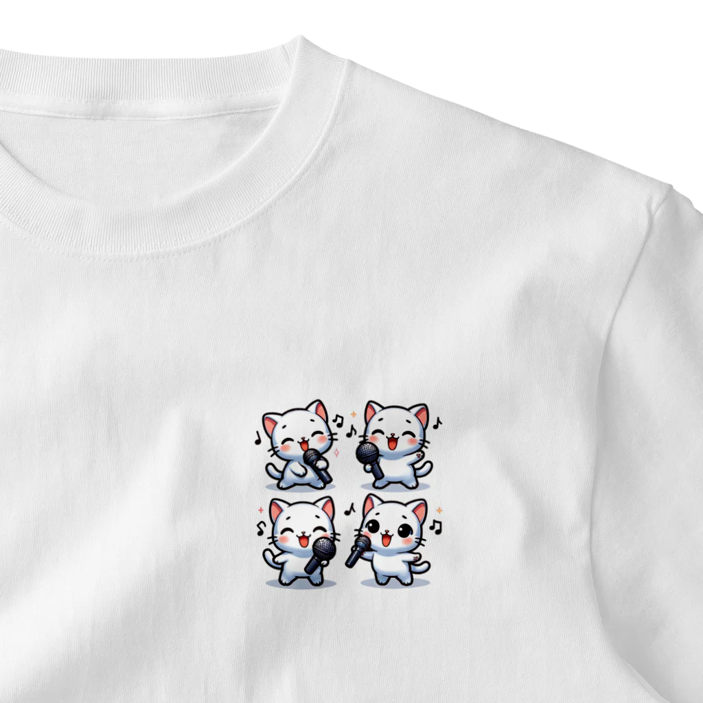 チェリモヤのねこコーラス 03 One Point T-Shirt