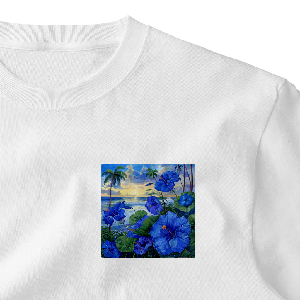 AQUAMETAVERSEのブルーハワイ　Tomoe bb 2712 ワンポイントTシャツ