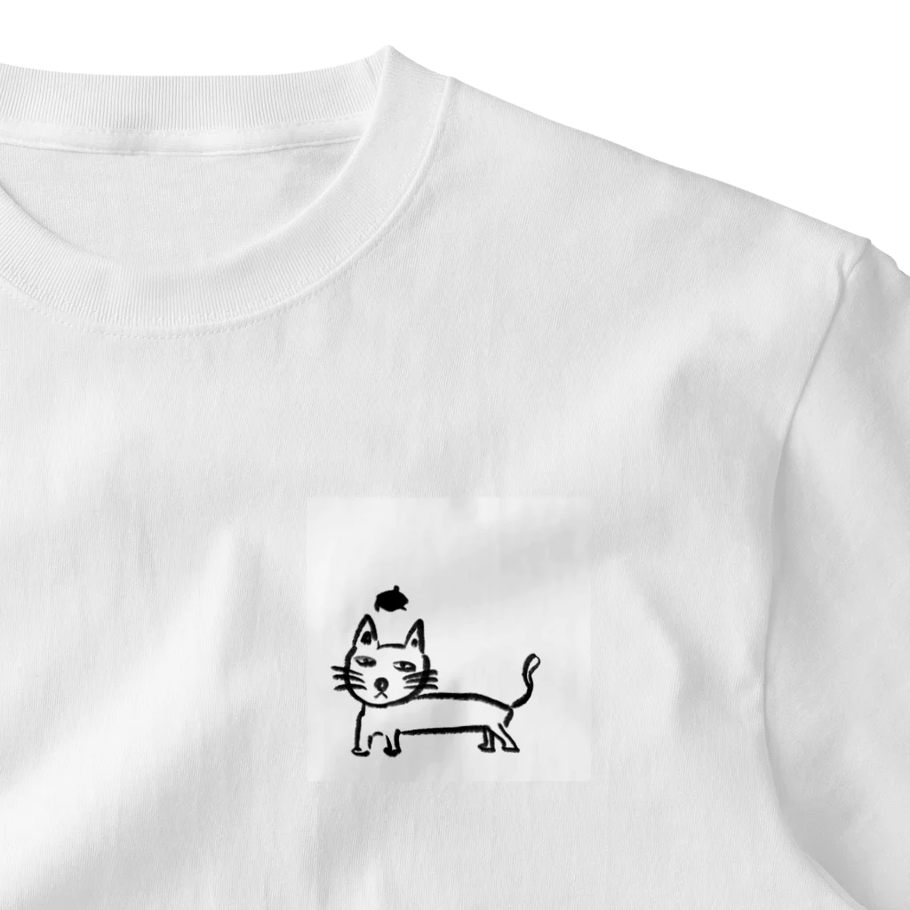 s a b oのねこ One Point T-Shirt