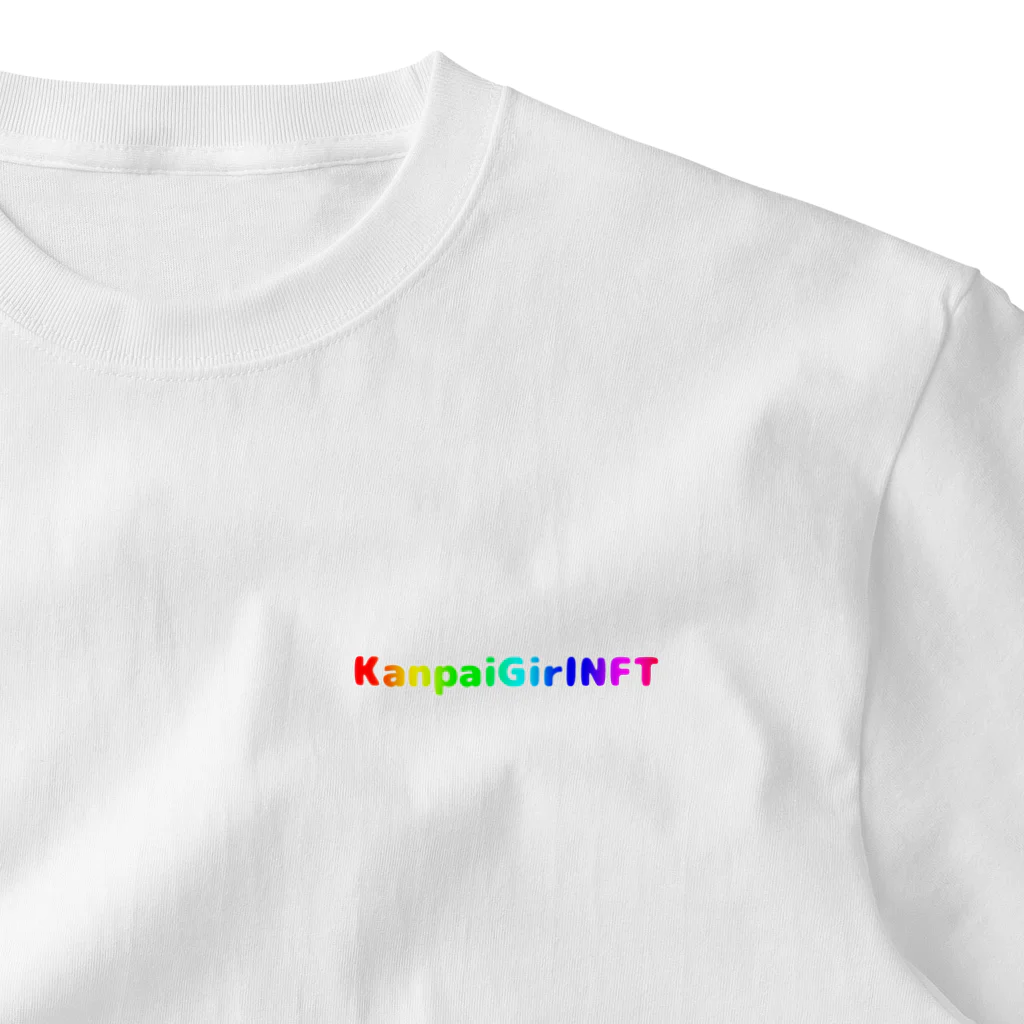 乾杯がーるずSHOPのKanpaiGirl「レインボーロゴ」アパレル ワンポイントTシャツ