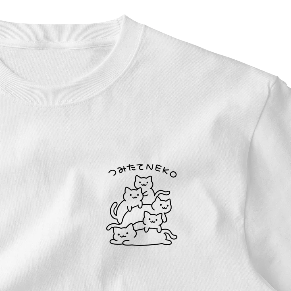 henpeaのつみたてNEKO One Point T-Shirt