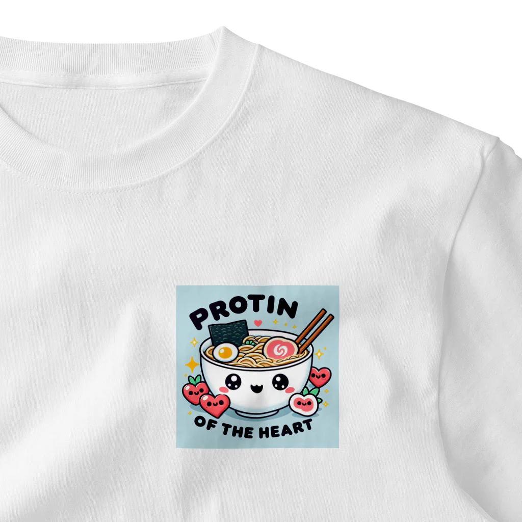 FOOD･Tのラーメンは心のプロテイン One Point T-Shirt