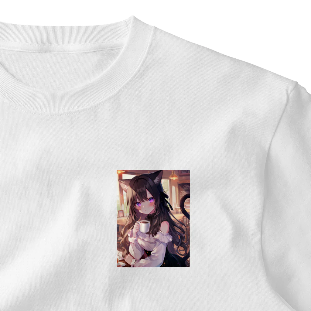 toshi_7の猫耳カフェ One Point T-Shirt