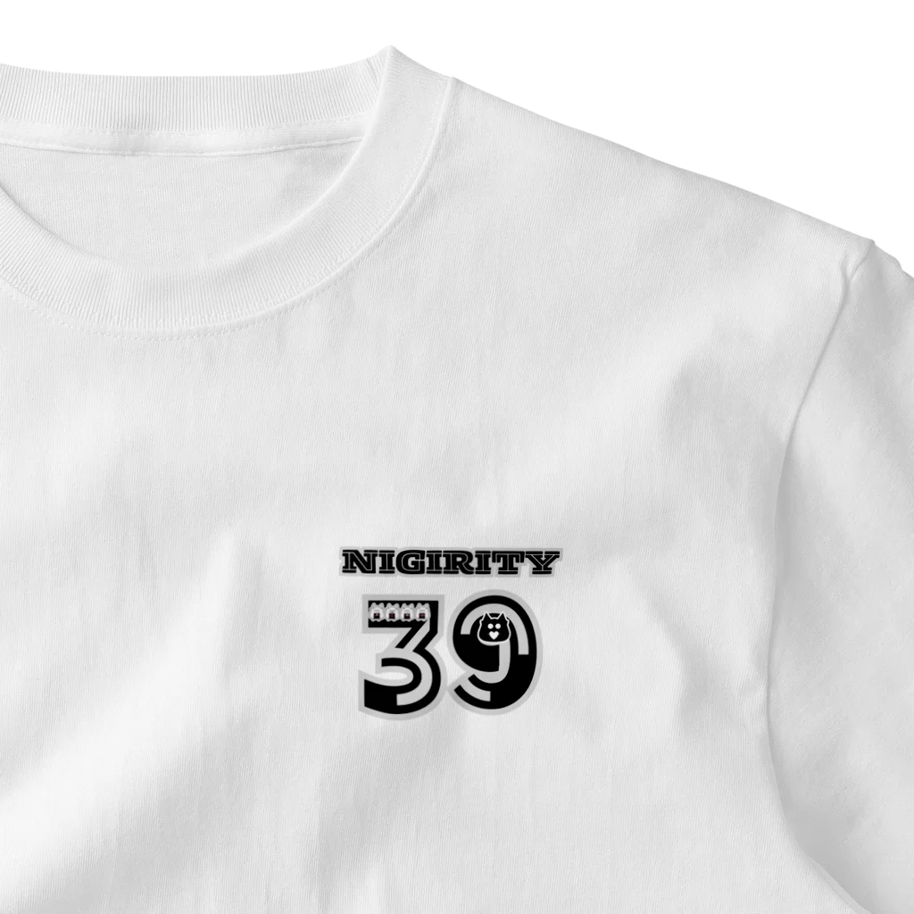 OmuNigiの39(ty)ニギリティ ワンポイントTシャツ