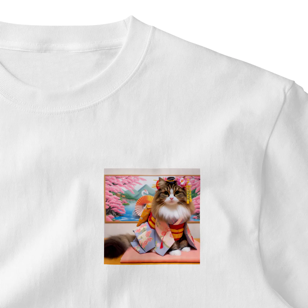 sophie138の舞妓ネコおにゃん One Point T-Shirt