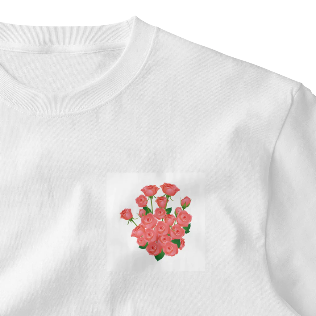 みさとの薔薇の花束 One Point T-Shirt