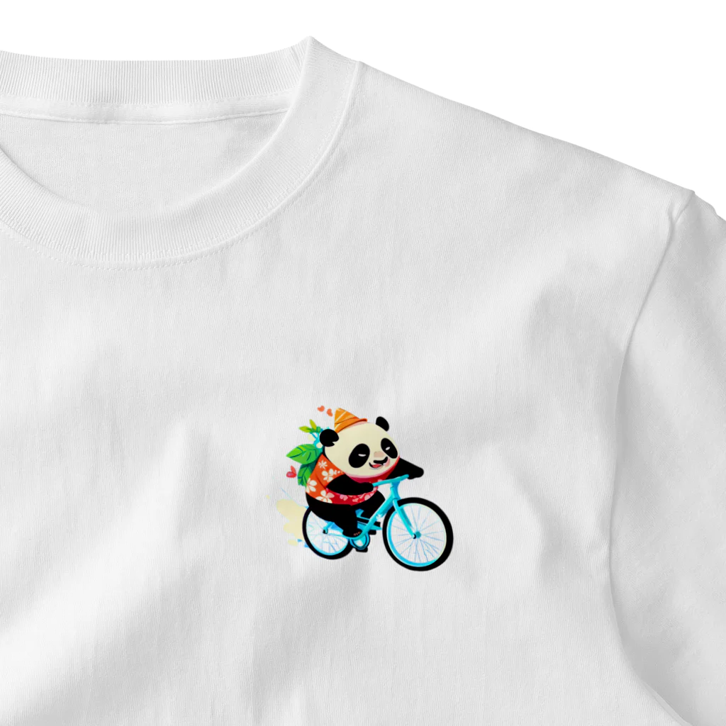 〜たけしゃんのお店〜の自転車アロハパンダ② One Point T-Shirt