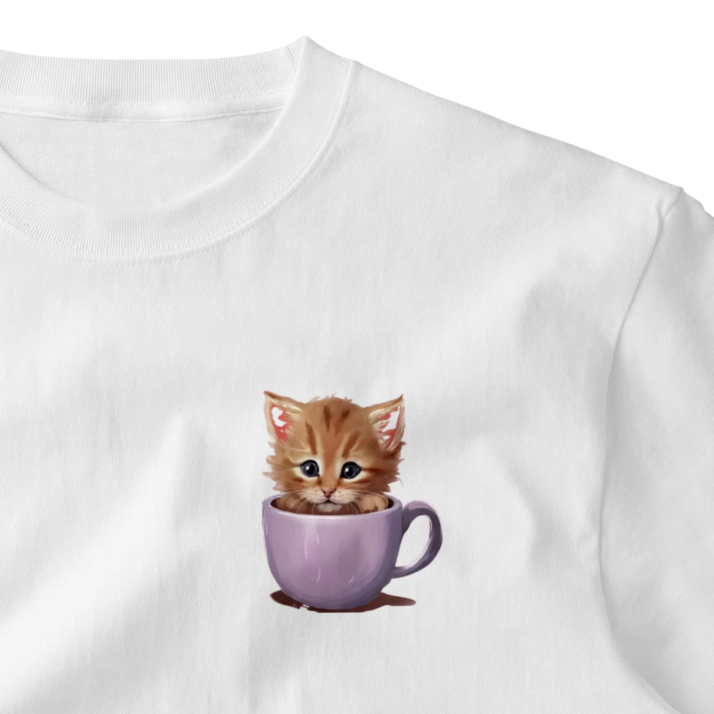 G-EICHISのマグカップ子猫2 ワンポイントTシャツ