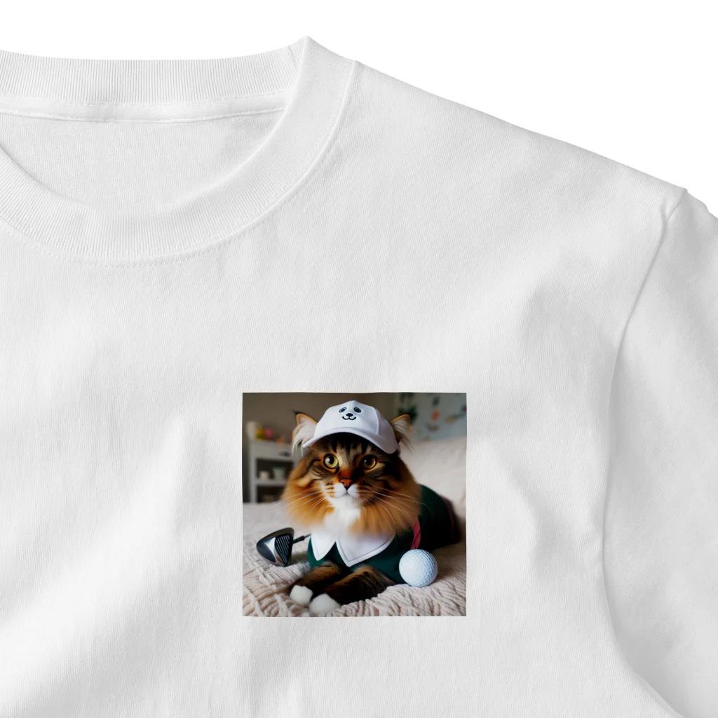 sophie138の猫ゴルファー One Point T-Shirt