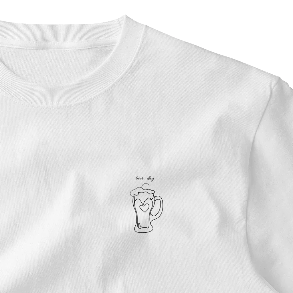 A-Kdesignのbeer love③ ワンポイントTシャツ