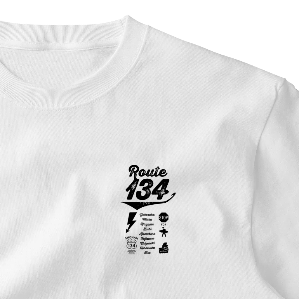 boldandnewのR134_No.007_01_bk One Point T-Shirt