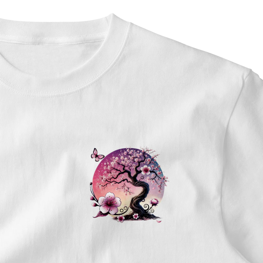 Sumyの夢幻の桜 ワンポイントTシャツ