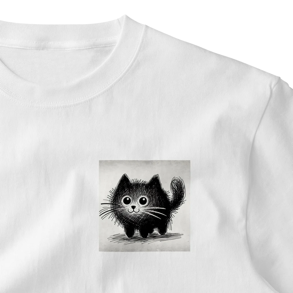 チョコレートモンスターのねこ ワンポイントTシャツ