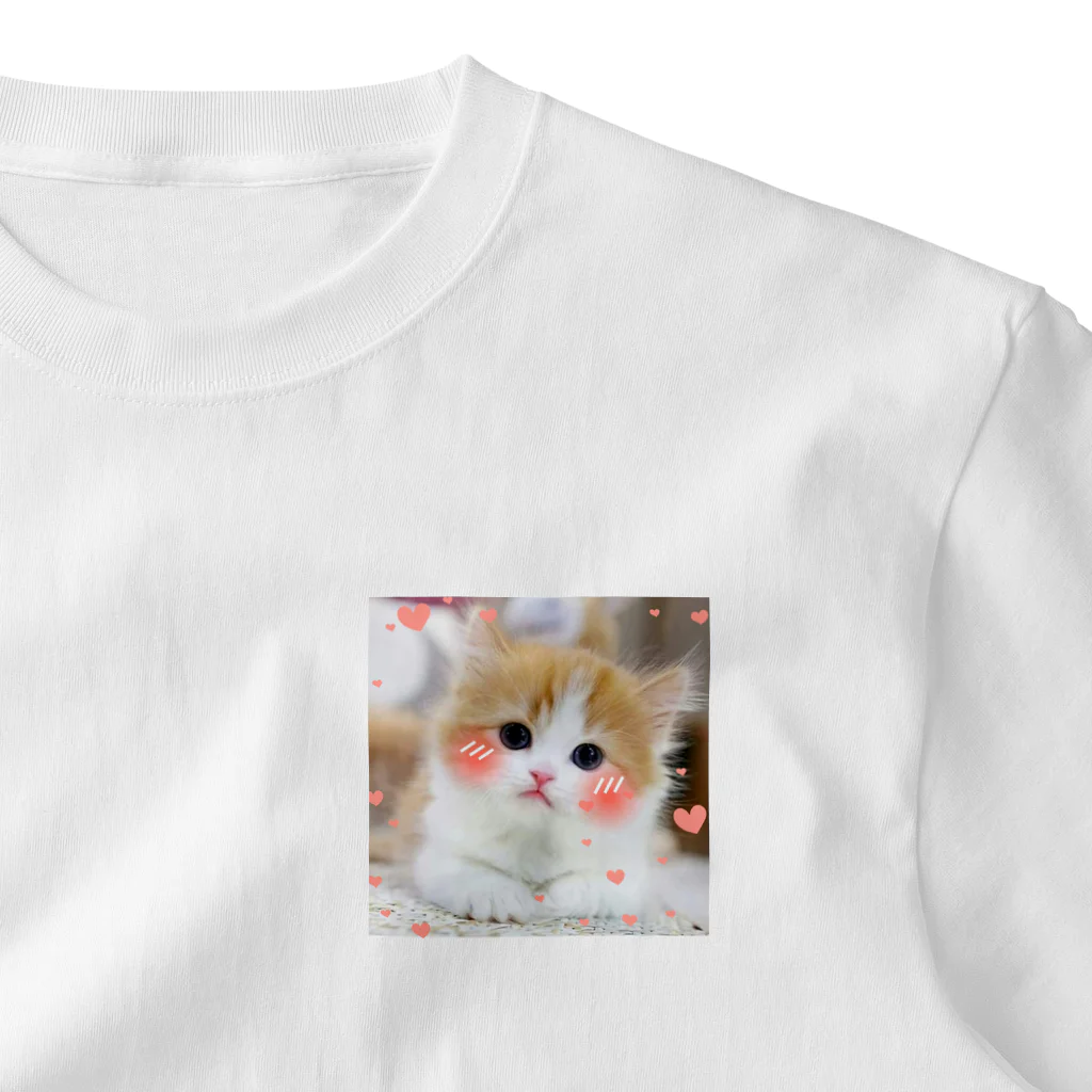 アニマル宮殿の子猫ちゃんちゃん One Point T-Shirt