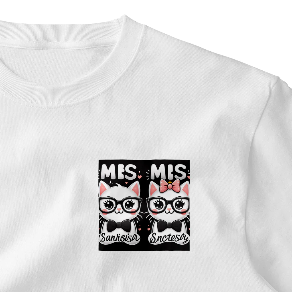MKYU4の可愛い男女の猫たち One Point T-Shirt