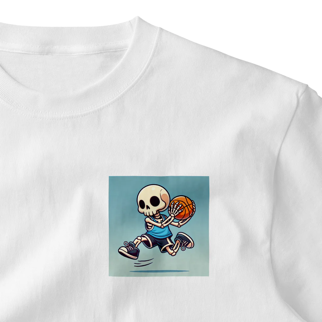 Oz techのスカルフープ：ゴーストプレイヤーのダンクショット One Point T-Shirt