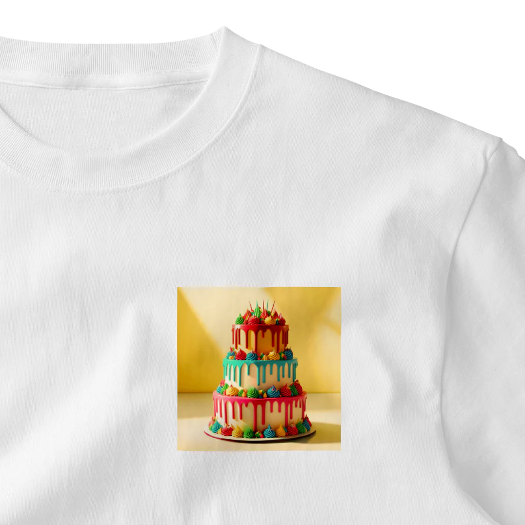 キングのカラフルケーキ One Point T-Shirt
