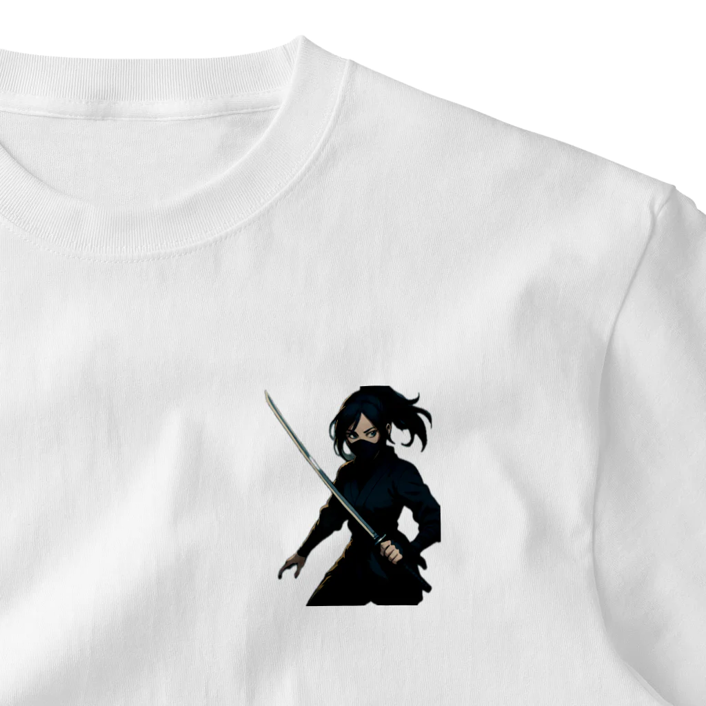 oto_jpのNinja Girl T-Shirt 女忍者Tシャツ One Point T-Shirt