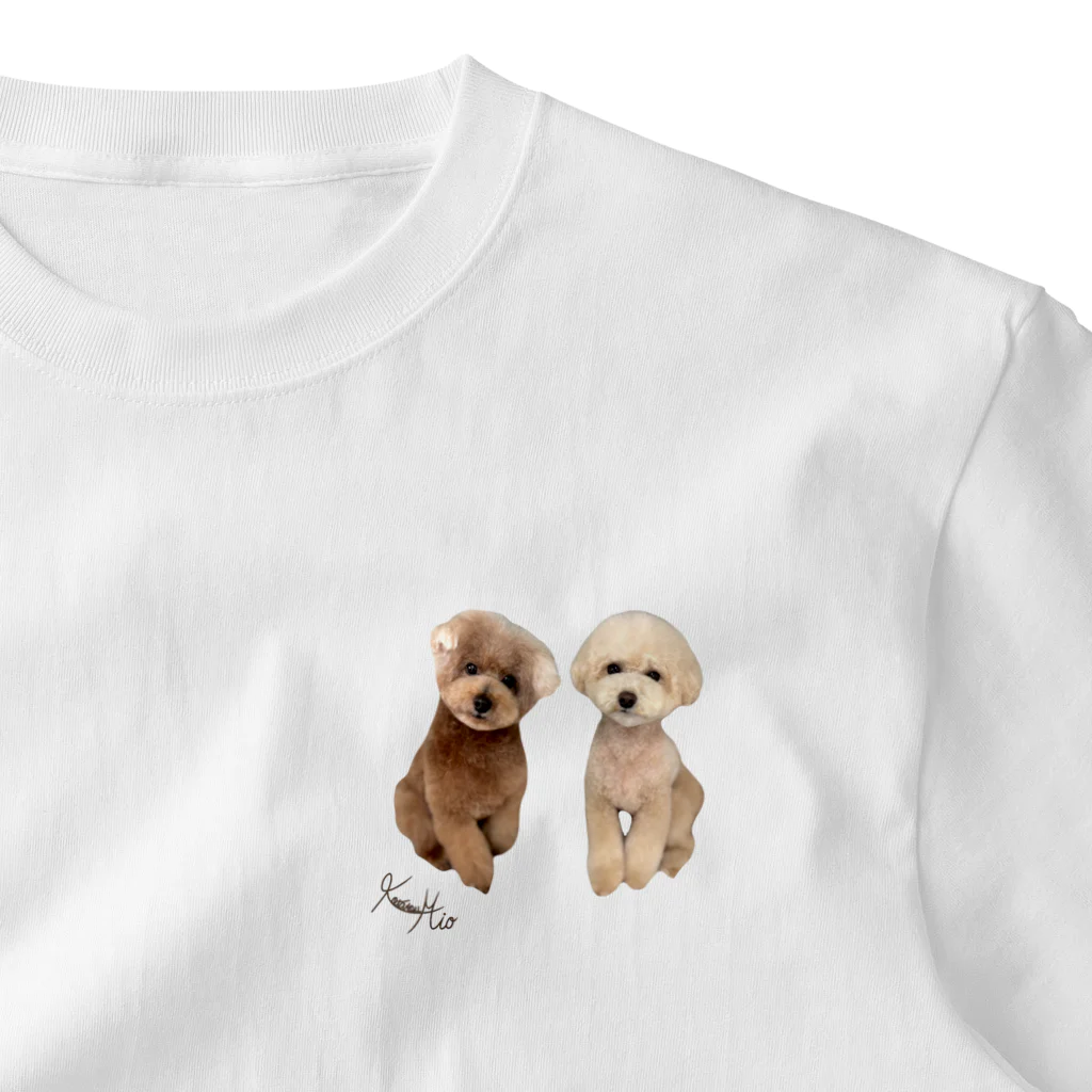トイプードルの虎太郎＆三桜公式SHOPのトイプードルの虎太郎＆三桜ワンポイントTシャツ One Point T-Shirt