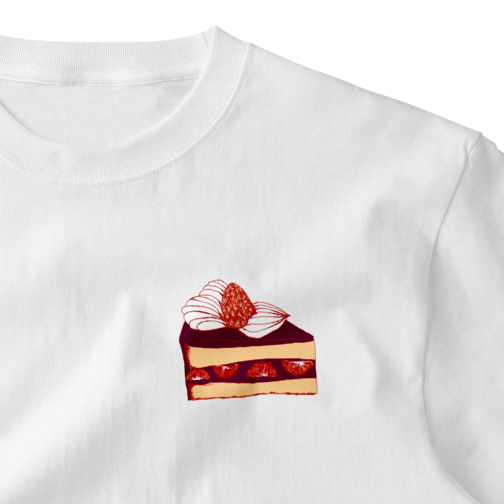 NIKORASU GOのショートケーキ ワンポイントTシャツ