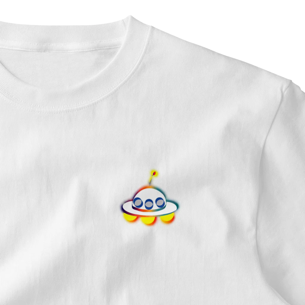 ャ'sサイケのUFO ワンポイントTシャツ