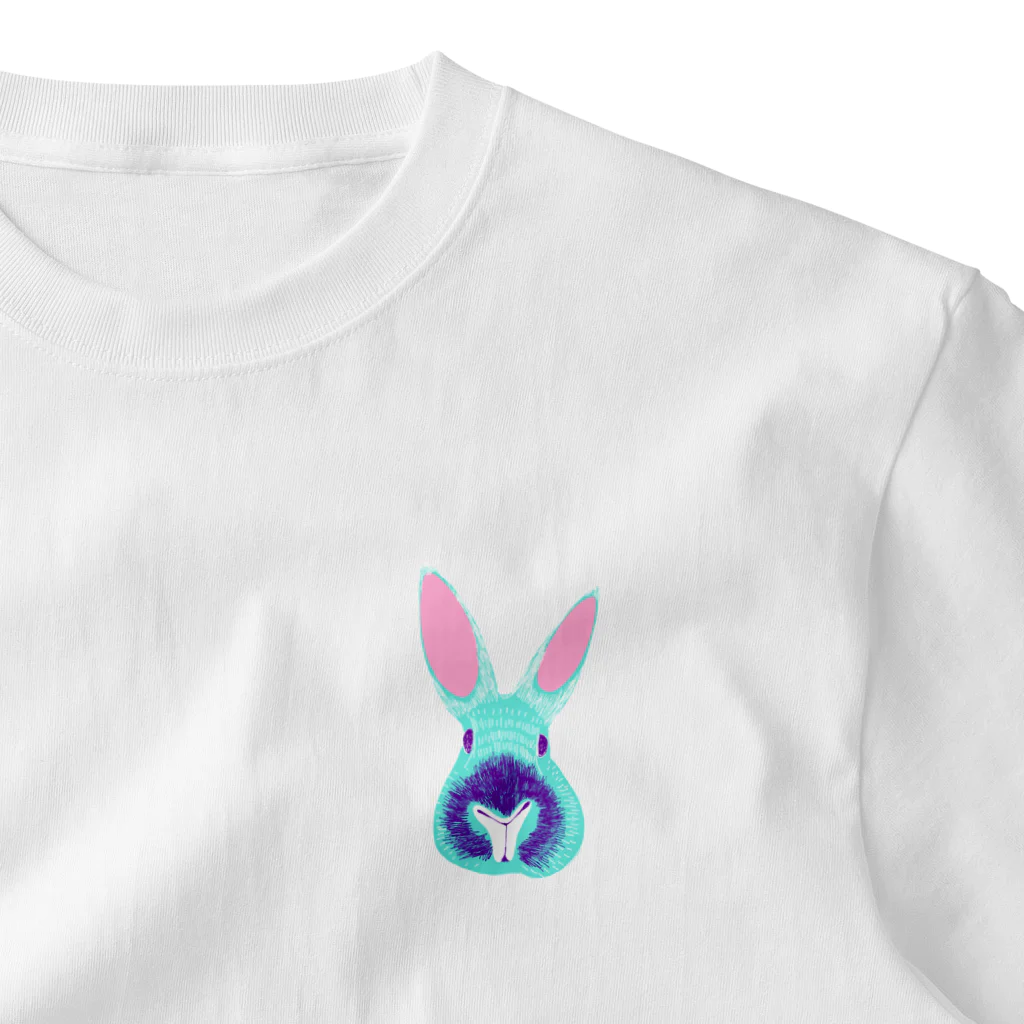 NIKORASU GOのゆめかわウサギ ワンポイントTシャツ