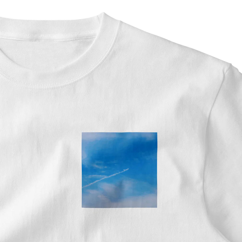 Leere -suzuri shop-のひこうき雲 One Point T-Shirt