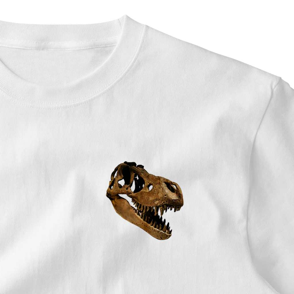 RubbishのT. Rex 頭骨 ワンポイントTシャツ