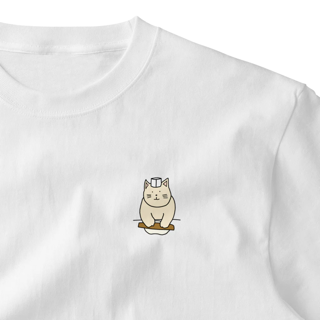 ＋Whimsyの蕎麦打ちねこ One Point T-Shirt