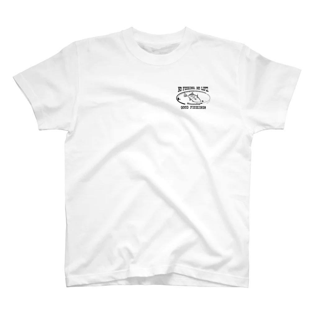 猫と釣り人のウマヅラハギ_8K One Point T-Shirt