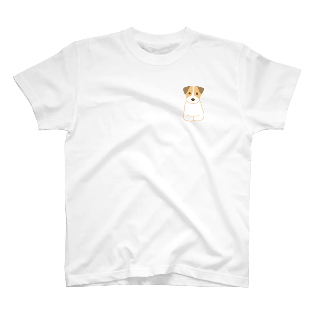 ゆいたっく／犬イラストの香箱 One Point T-Shirt