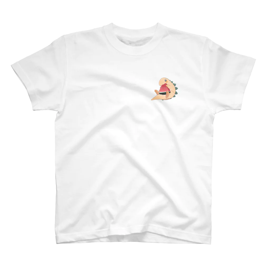 TANSHOのスイカとサウルスくん One Point T-Shirt