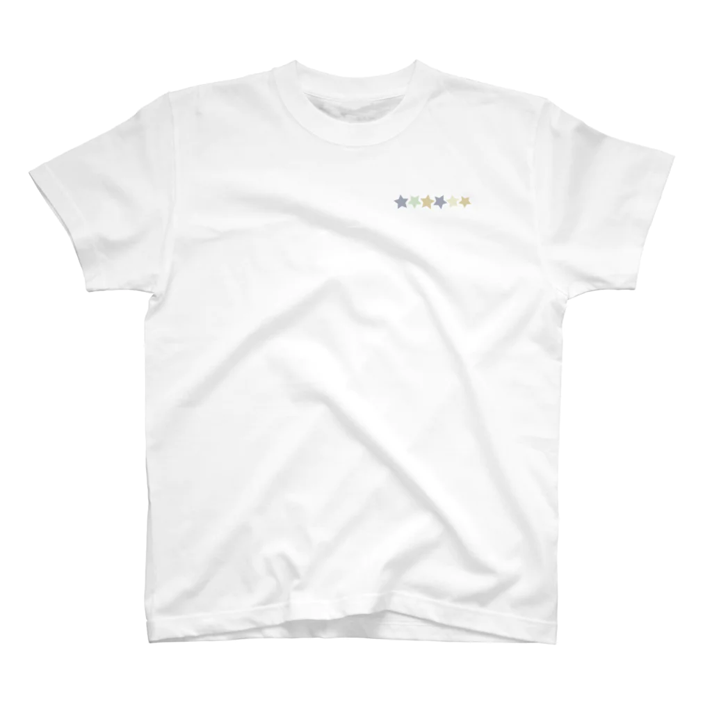 つきしょっぷのくすみカラーの星 One Point T-Shirt