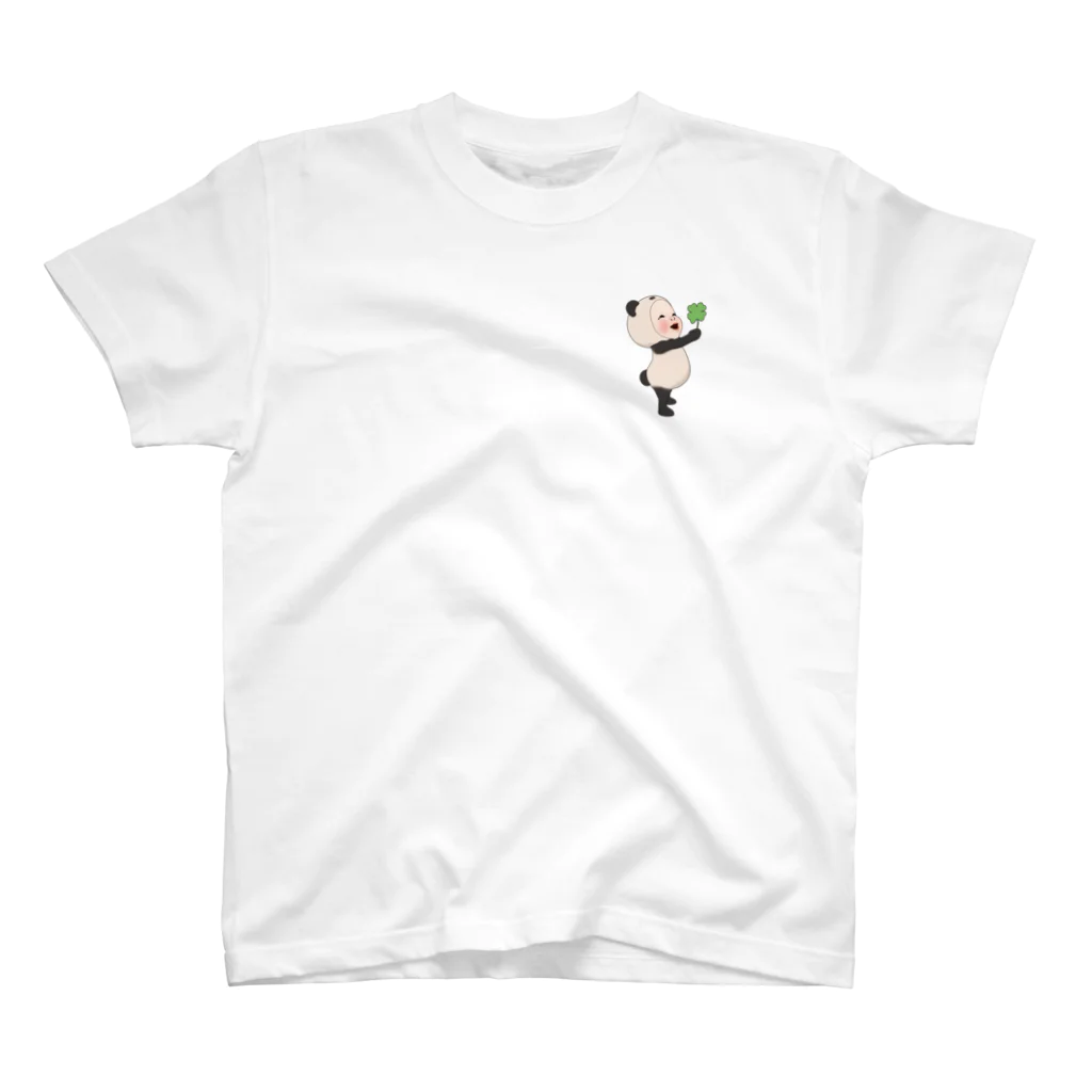 DanSianのパンダタオル・クローバー ワンポイントTシャツ
