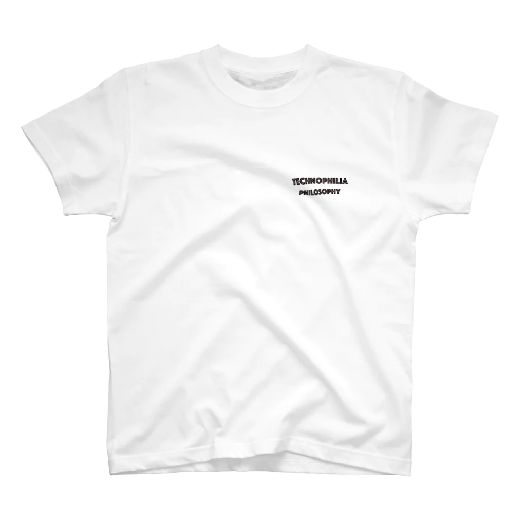 technophilia philosophyのブランドロゴ ワンポイントTシャツ