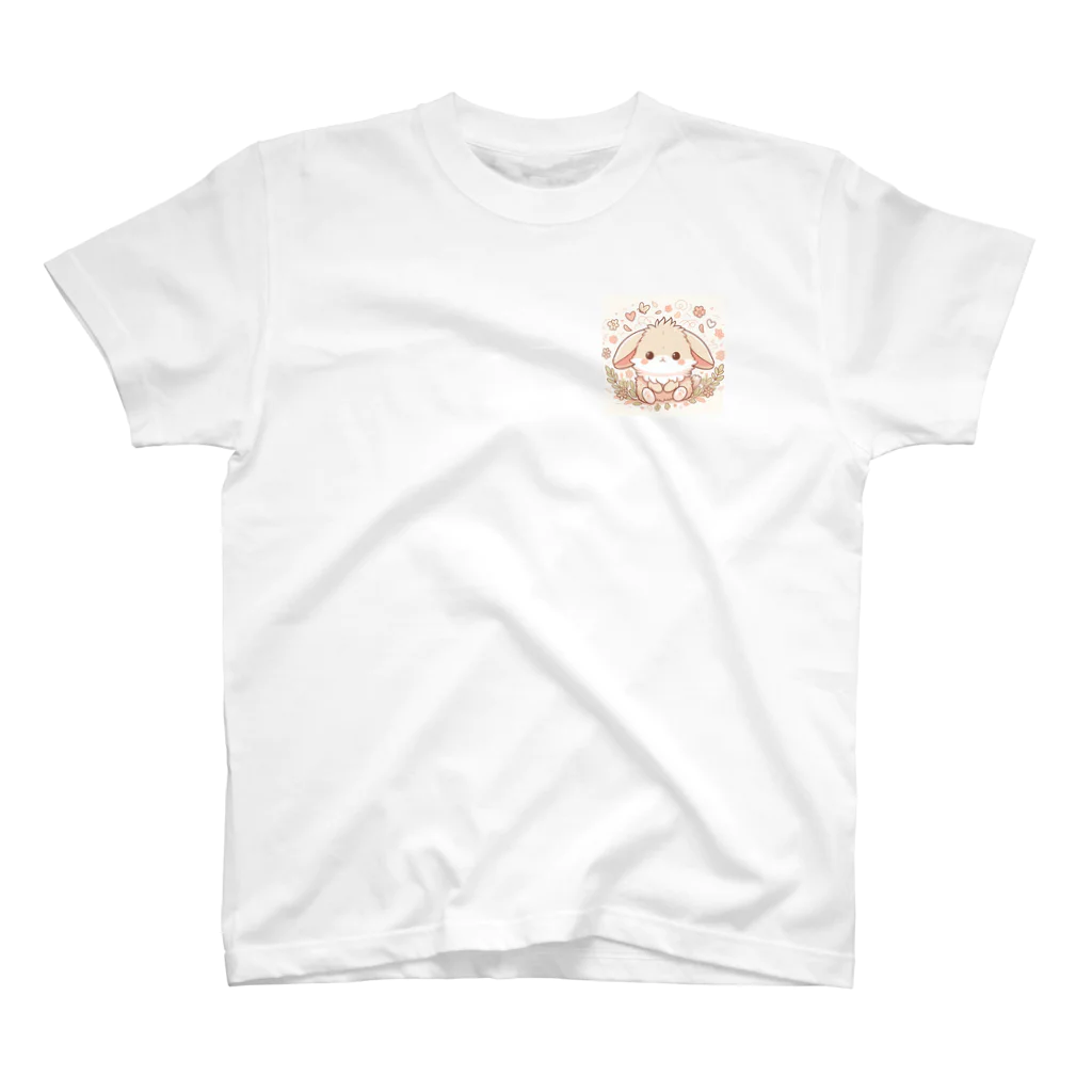 narunaru06のかわいいうさぎのキャラクターグッズです One Point T-Shirt