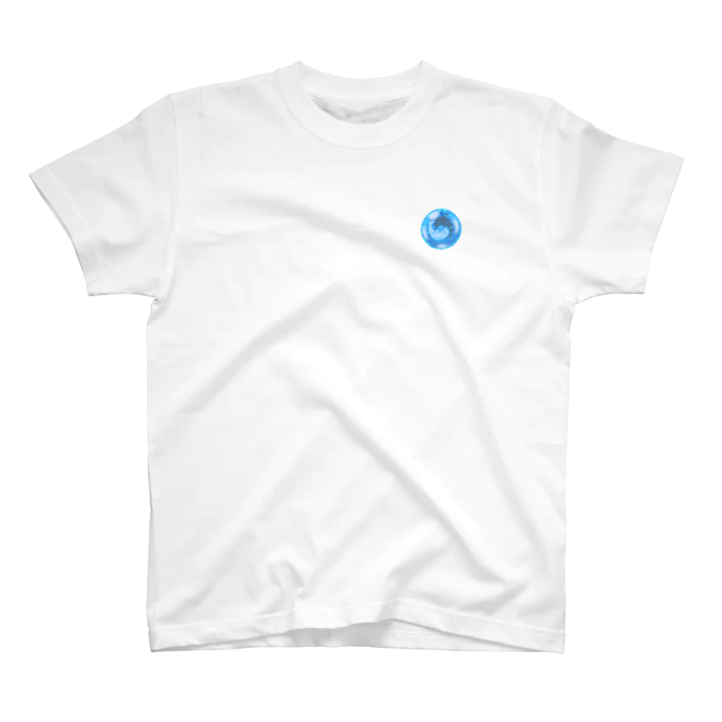 aqua_bioの太陰大極イルカの宝石 One Point T-Shirt